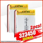 124 шт. 3,7 в 600 мАч 323450 литий-полимерная батарея 3 7 в вольт lipo перезаряжаемые батареи для dvd GPS навигации пульта дистанционного управления