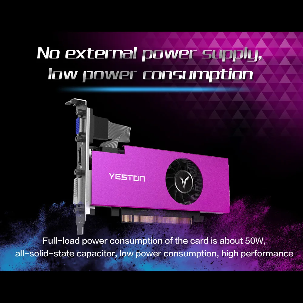 Yeston RX560 4G D5 LP Графика карты Ga mi ng графическая карта 1200/6000 МГц 4G/128 бит/GDDR5 памяти VGA + HD