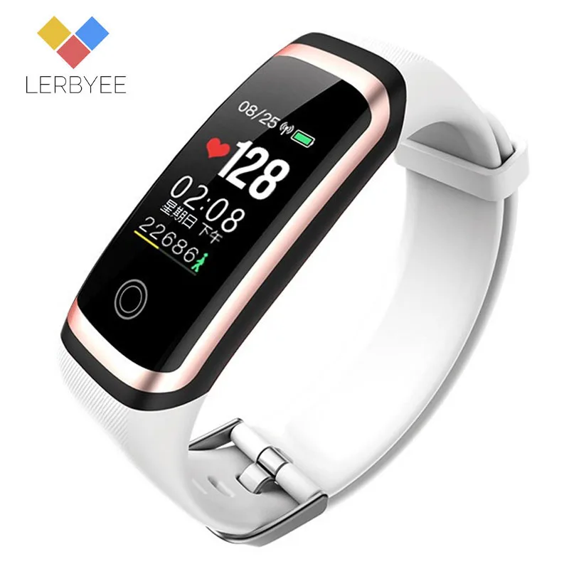 Lerbyee фитнес-трекер M4 водонепроницаемый IP67 кровяное давление умный браслет Bluetooth напоминание о звонках спортивный браслет для iOS Android - Цвет: white