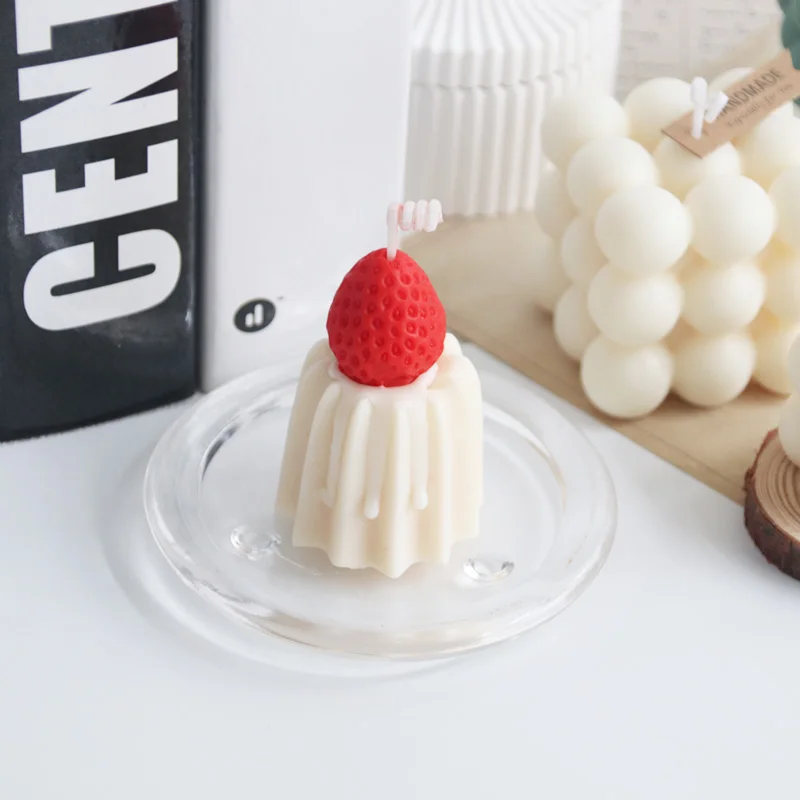 Десерт мини-торт в виде клубники креативная форма для выпечки пудинга свечи