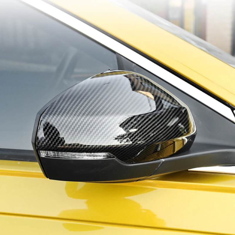 Автомобильный Стильный чехол для Volkswagen Polo Virtus MK6 AW-Н. В. Накладка на зеркало заднего вида автомобиля с блестками рамка ABS внешний аксессуар