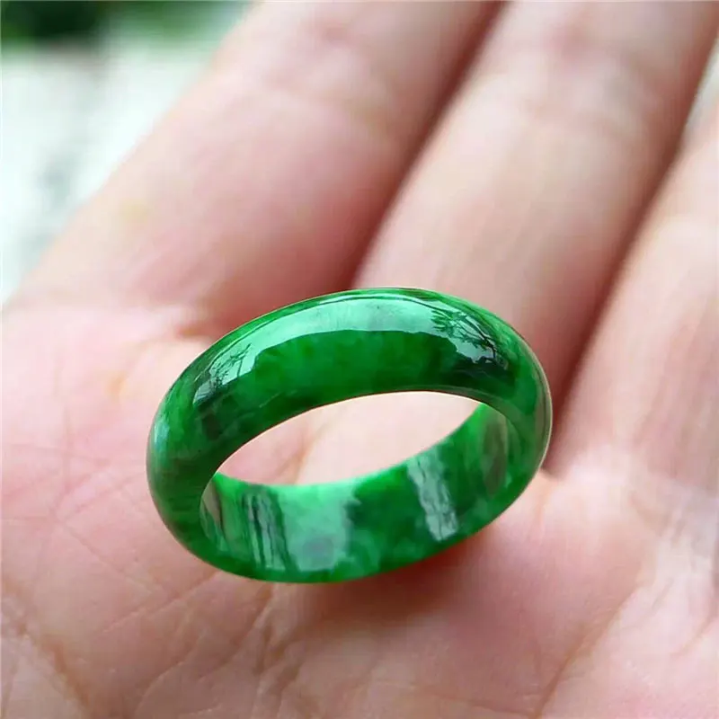 Women Green Jade Ring HETIAN Nephrite Rings Round Circle Gift for Men Fine Jewelry | Украшения и аксессуары