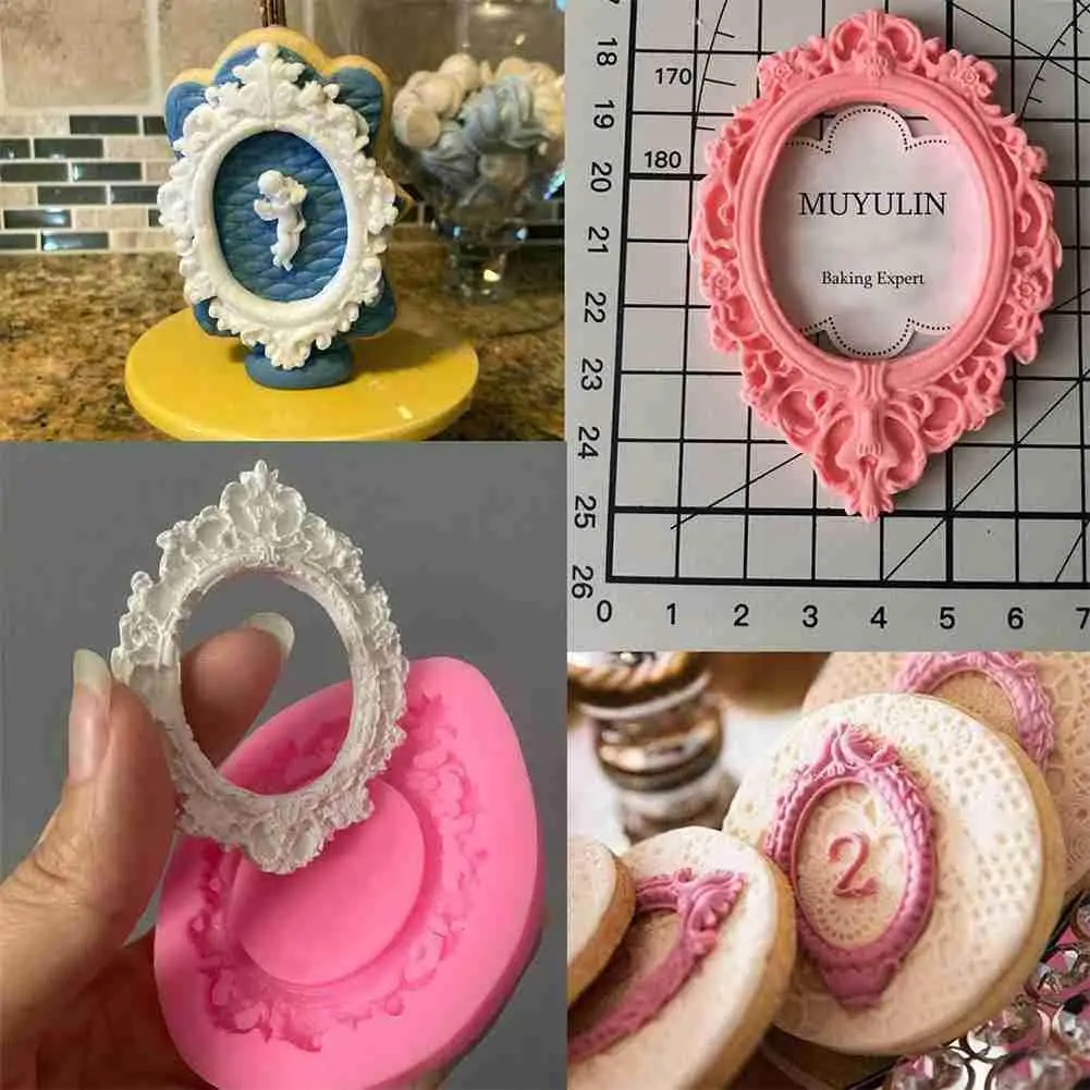 

Lace Flower Vine Pattern Silicone Cake Mold Frame Fondant Decorating Chocolate Candy Cake Tools Silicone Mould O8o7