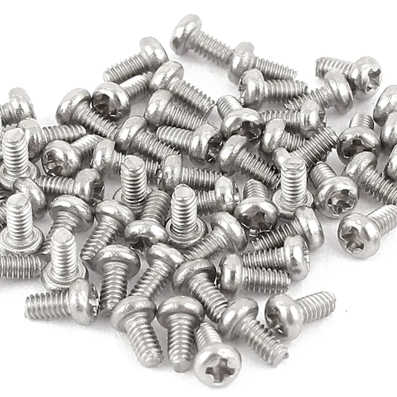 Акция! 100 шт. крестообразные болты M2 x 3 мм и 60 4 304 нержавеющая сталь Круглые головки