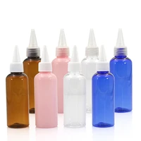 5pcslot 50ml pet plastic empty dropper liquid eye clear water bottle long tip cap refillable bottle for makeup