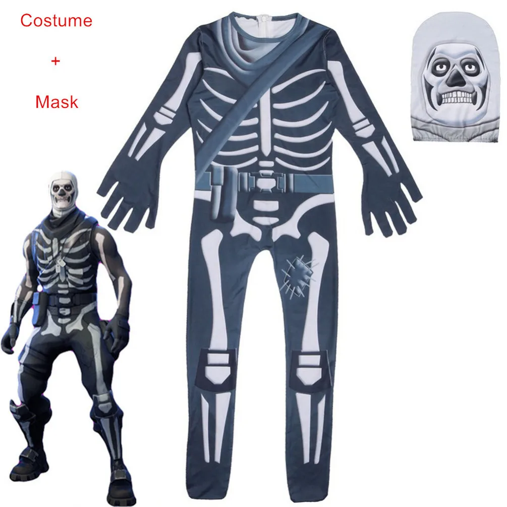 Комбинезон с черепами для мальчиков одежда косплея на Хэллоуин вечерние костюмы