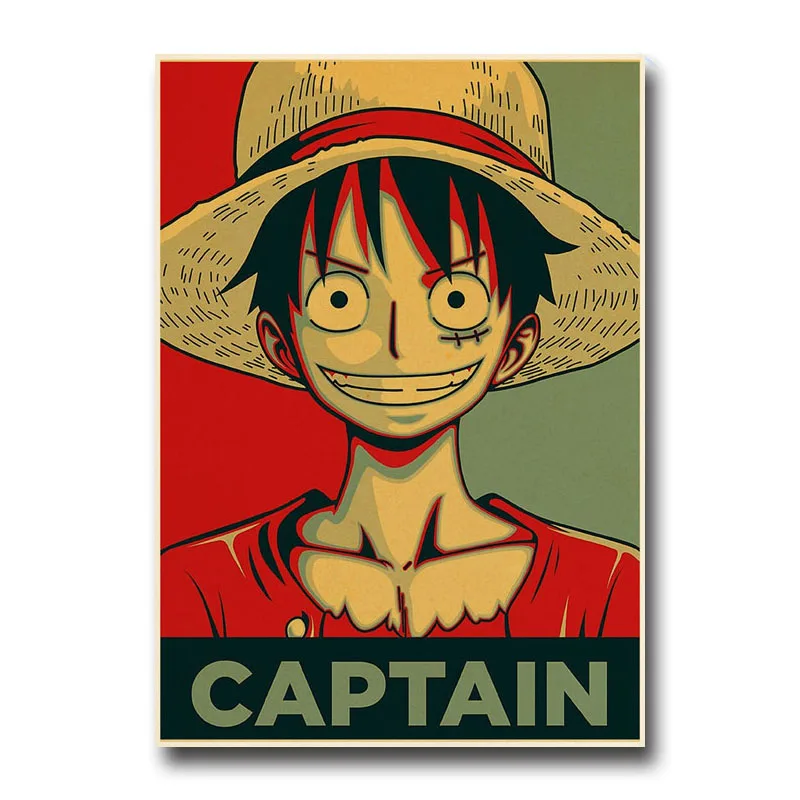 

Anime Poster Classic Hot Japanese One Piece Attack on Titan Kraft Paper Poster Pictures Modern for Living Room Frame Wall Art