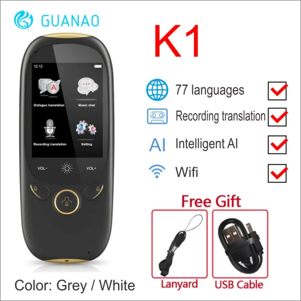 Переводчик T2 переводчик язык 70 видов ВОКАЛЬНЫЙ instantan портативный одновременно