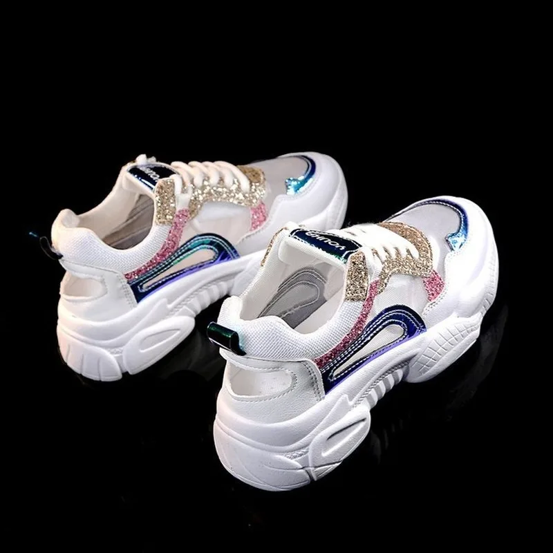 Кроссовки на платформе женская обувь универсальная летняя дышащая очень высокой