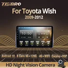 Автомобильный радиоприемник Tiebro, 2DIN, Android10, для Toyota Wish 2009, 2020, 2011, 2012, автомобильный навигатор, для автомобилей, Carplay, без DVD
