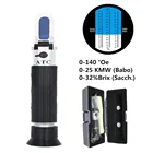 Ручной рефрактометр, с функцией определения содержания сахара вино 0 - 140  OE 0-32% Brix вино сок сахар измеритель Concent тестер Обнаружение фруктового сахара