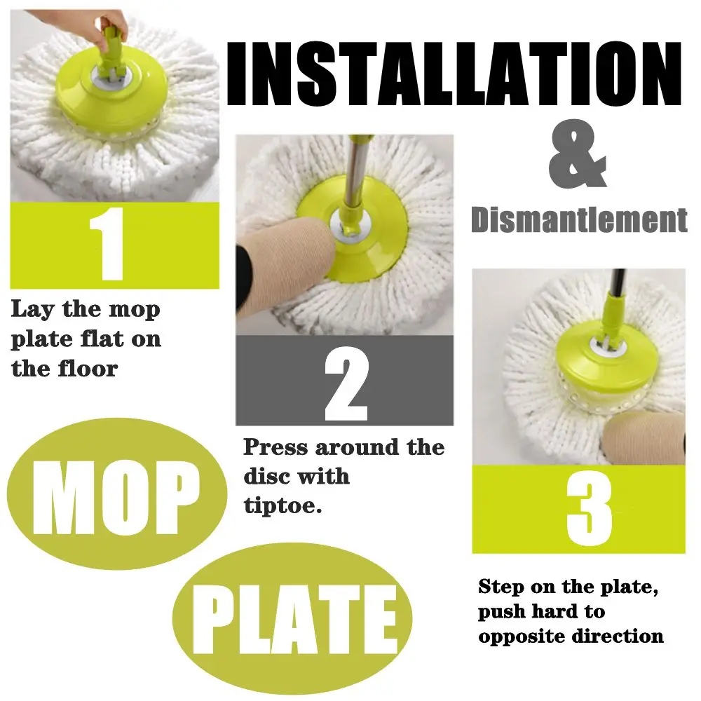 

2pcs Replacement Microfiber Mop Heads 15.8-16cm Round Shape Standard Size Easy Wring Mop Refill for Home Floor Cleaning Mop