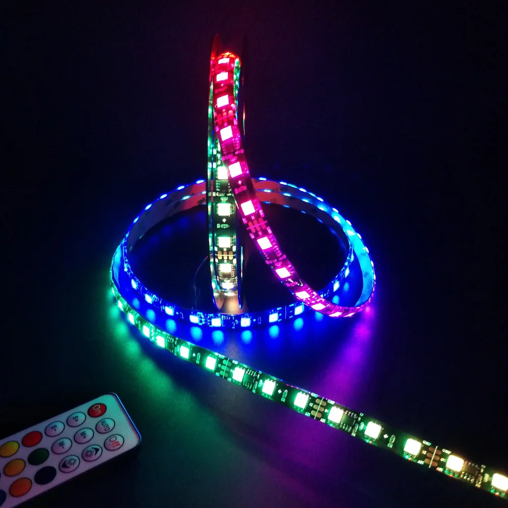 SM16703 WS2811 Addressable Rgb Led Strip 60 leds/M 12V digital 5050 programable 5M Smart Pixel Led Tape for led madrix project