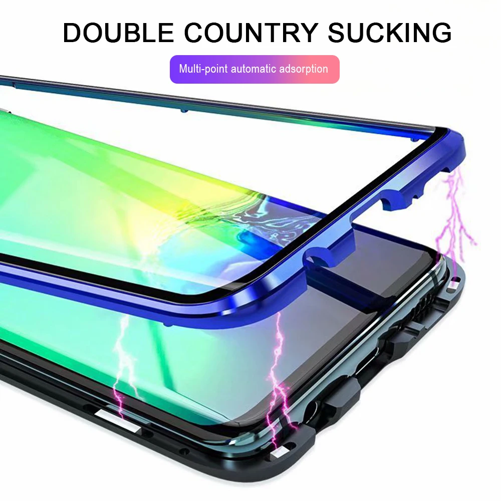 Магнитный адсорбционный металлический чехол для samsung Galaxy S10 5G Plus S10e откидная