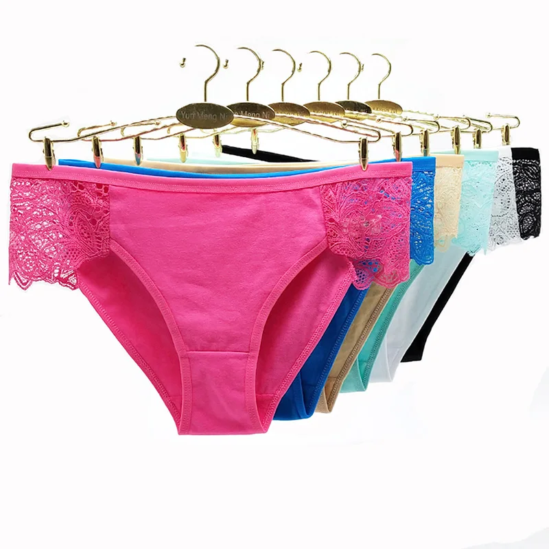 

Трусики женские кружевные бесшовные с заниженной талией, 12 шт.