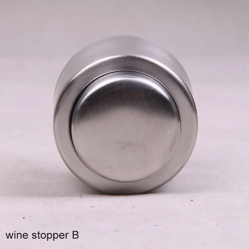 wine stopper B Пробка для винной бутылки, вакуумный упаковщик из нержавеющей стали, инструменты для шампанского, пробки для красного вина, портативная надувная крышка пуш-типа - Цвет: wine stopper B