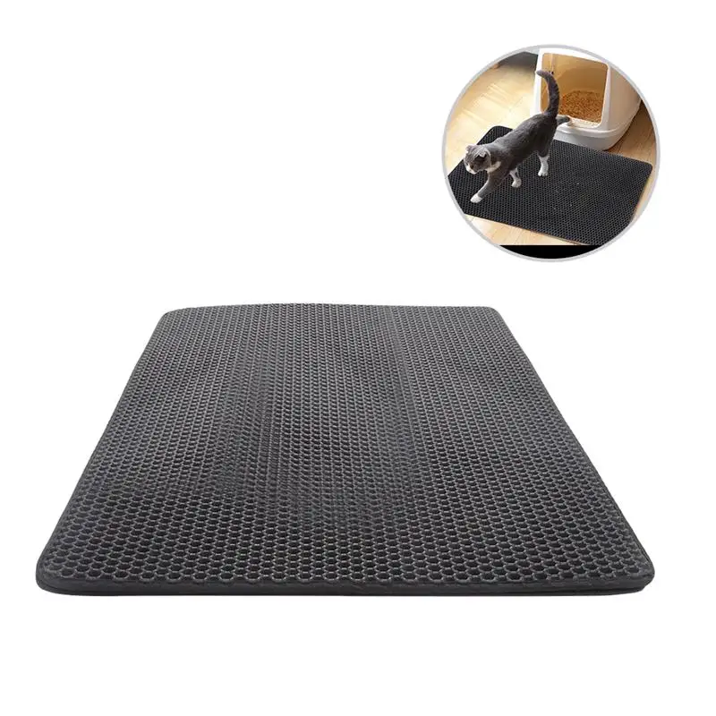 1 шт. коврик для мусора прочный водонепроницаемый нескользящий разборный котенка