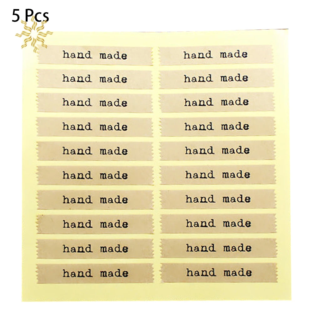 100 шт./лот ручной работы измельченная стильная крафт-бумага клейкая