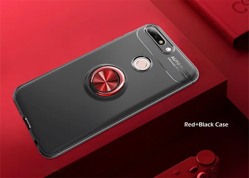 Red Black Чехол Honor 7C для huawei Y7 Prime, чехол для телефона, полная защита, Жесткий Чехол для задней панели из поликарбоната, чехол для huawei Nova 2 Lite Y7 Pro - Цвет: Red Black