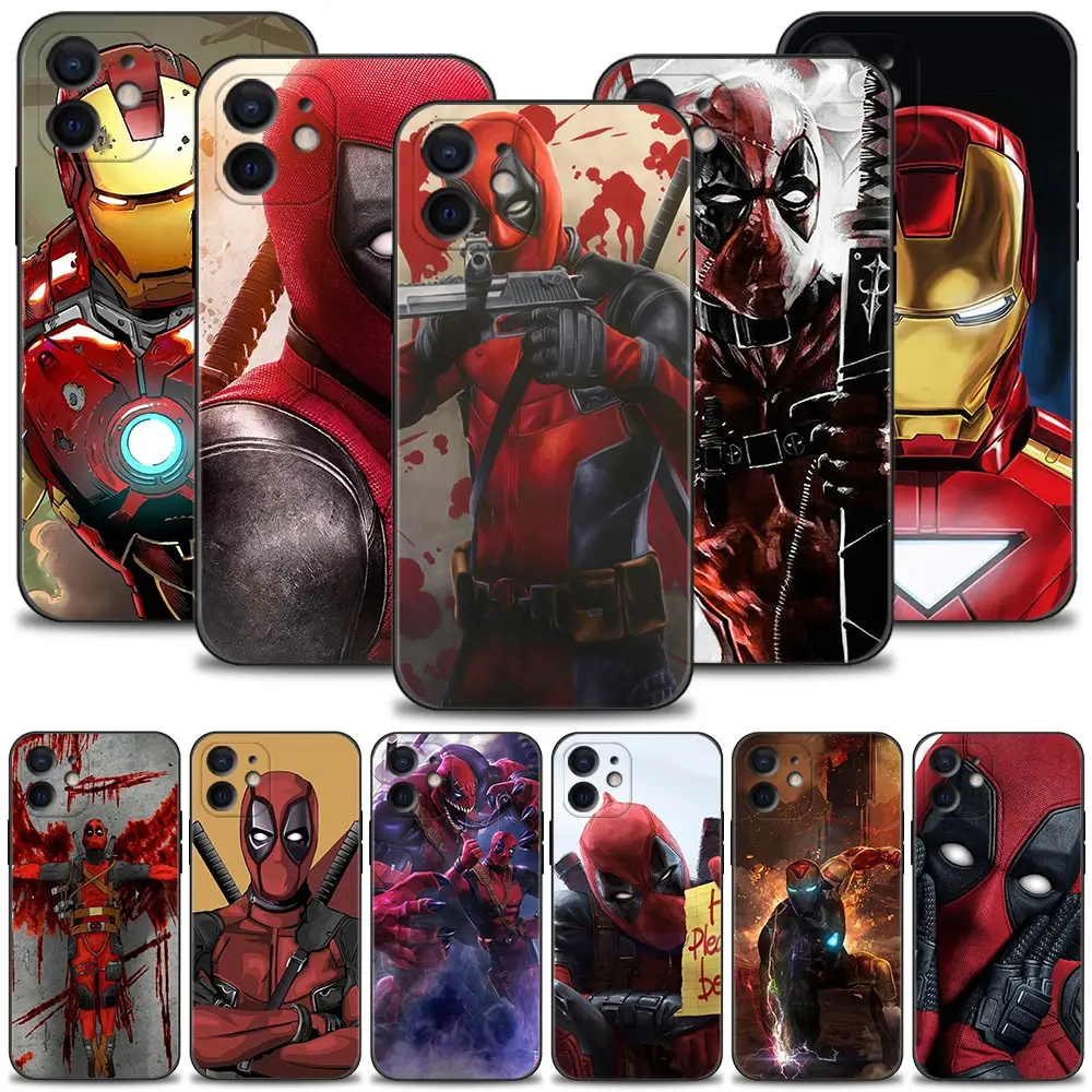 

Phone Case For Apple iPhone 13 12 11 Pro Max 13 12 Mini XS Max XR X 7 8 Plus 6 6S SE 2020 Cover Deadpool Iron Man Marvel