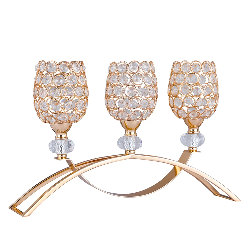 Хрустальные подсвечники 3 держателя с держателями декоративные центральные