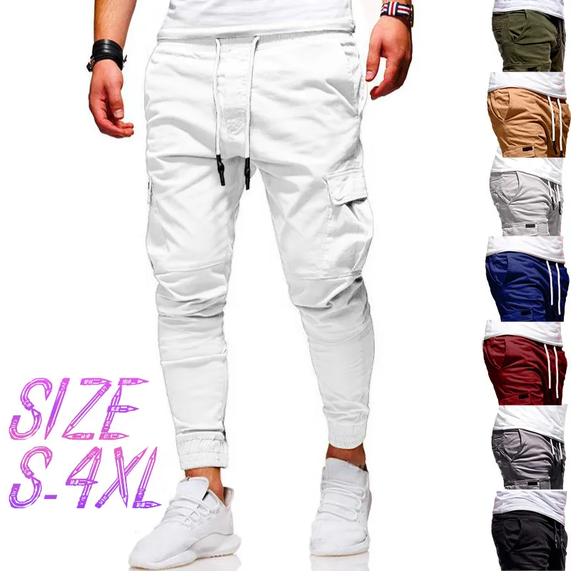 

Men Gyms Pants Outdoor Casual Elastic Sweatpants Pencil Pants Drawstring Regular Trousers US SIZE