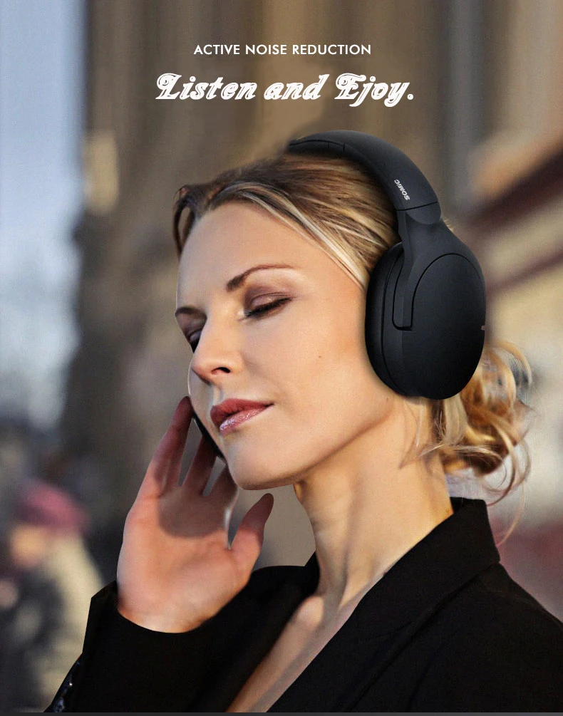 Somic SC2000 активное шумоподавление беспроводные Bluetooth наушники HIFI Звук Музыка гарнитура ANC Проводная повязка APTX CSR