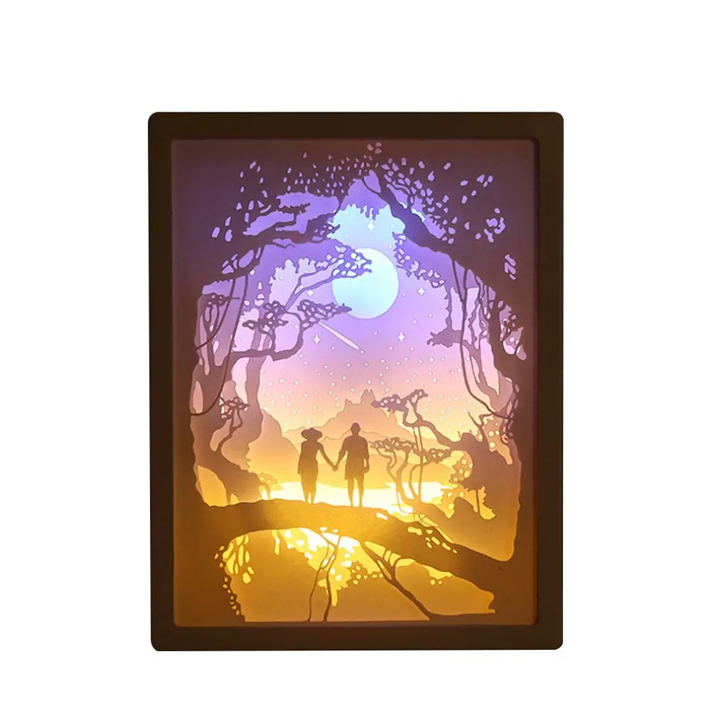 3d Ламинированный Бумажный резной бумажный светильник резная бумага лампа