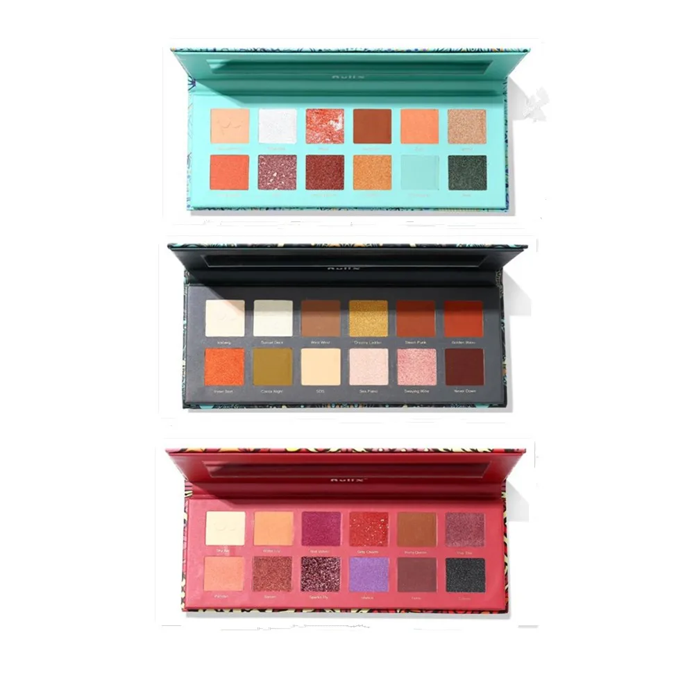 

12 Color Shimmer Matte Eyeshadow Palette Makeup Natural Colorful Pigmented Eye Shadow Powder Long Lasting Eyeshadow