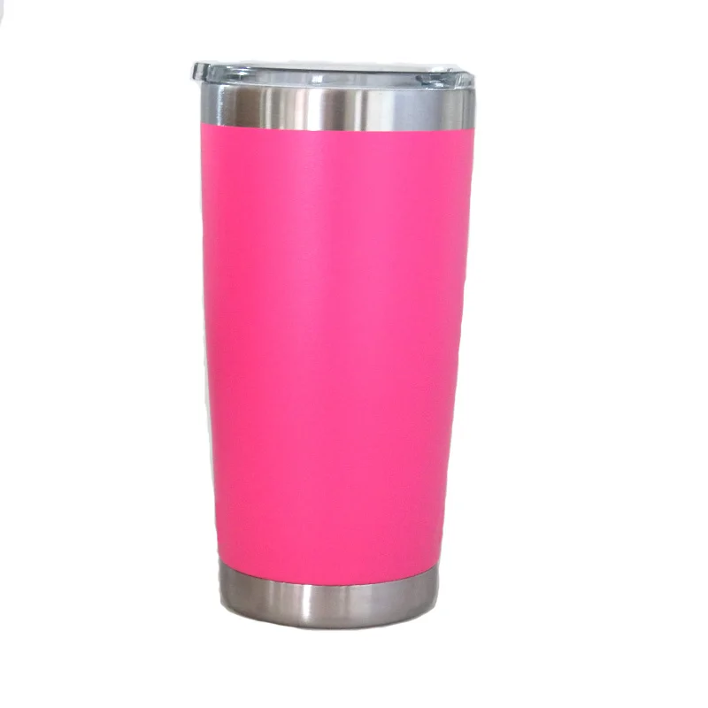 10 шт. изотермическая чашка 20 oz-походный стакан-кружка из нержавеющей стали-кружка для путешествий, для автомобилей с двойной стенкой Премиум Кофе кружка - Цвет: rose pink