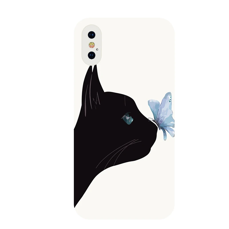 

NOHON Smartphone Liquid Silicone Phone Case For Redmi 9 Note7 Foco F3 Note10 K40 For MI Redmi Note 8 Pro Lovely Cat Soft Cover