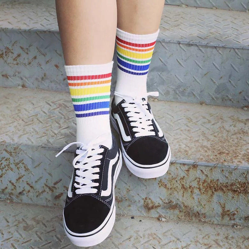 Носки [COSPLACOOL] женские цветные для уличного скейтборда повседневные Простые