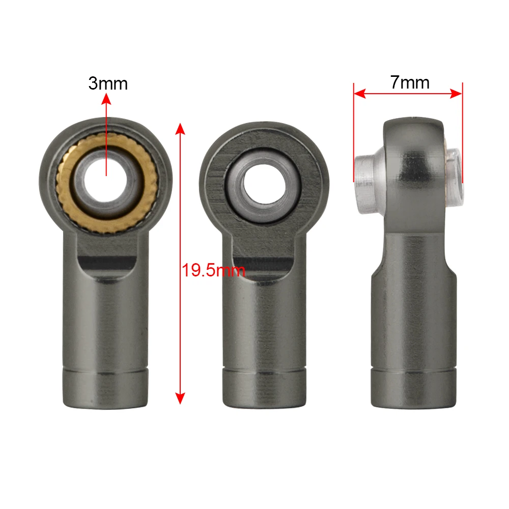 AXSPEED 1/10/20pcs Aluminum M3 Link Rod End Ball Joint CW CCW for SCX10 D90 1/10 RC Car Crawler | Игрушки и хобби