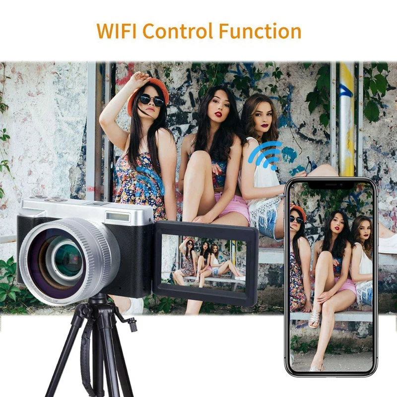Цифровая камера видео Vlogging YouTube рекордер HD1080P 30FPS 24.0MP 3 0 дюймов флип-экран 16X