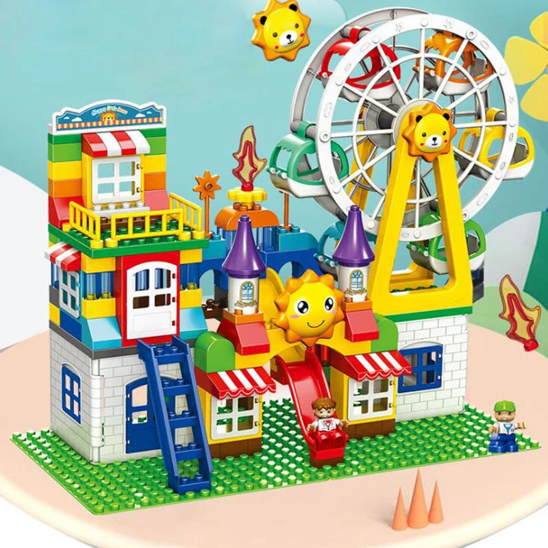 

213pcs Marble Race Run Building Blocks Big Size Funnel Slide Blocks Bricks City DIY Car Castle Bricks Toys For Children