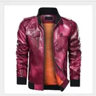 Новая модная мужская коричневая кожаная куртка в винтажном стиле, верхняя одежда, пальто для мужчин, осенне-зимняя мотоциклетная куртка, повседневное пальто большого размера