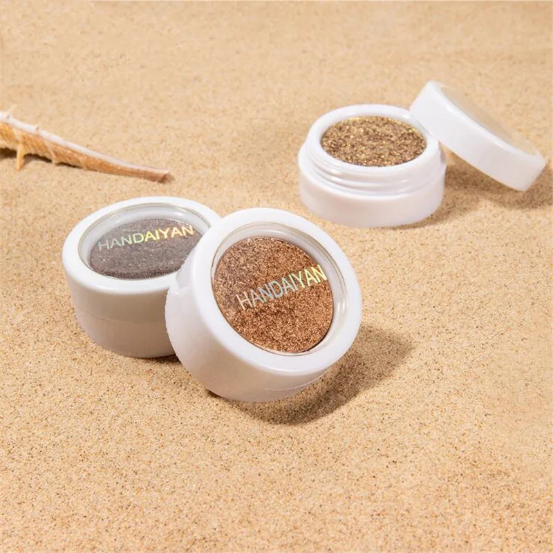 Макияж блестящий сверкающий блеск пудра для глаз порошок монохромный макияж