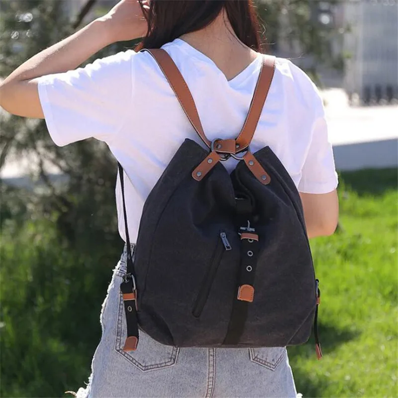 BISI GORO 2021 Women Fashion Travel Bags Canvas Large Capacity Shoulder Bag Messenger Bag Multifunctional Female Bag
