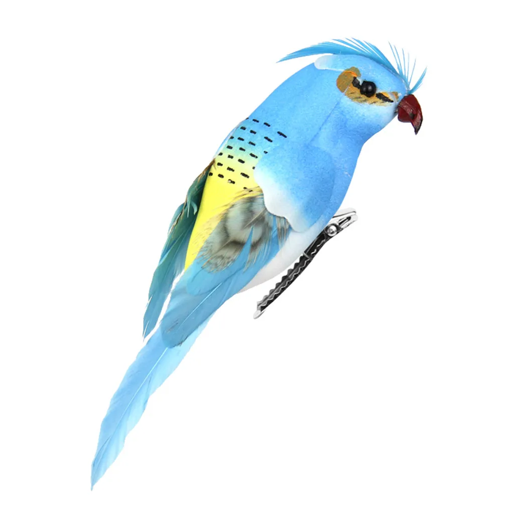 12 шт./компл. попугаи искусственная модель птицы открытый дом сад лужайка дерево