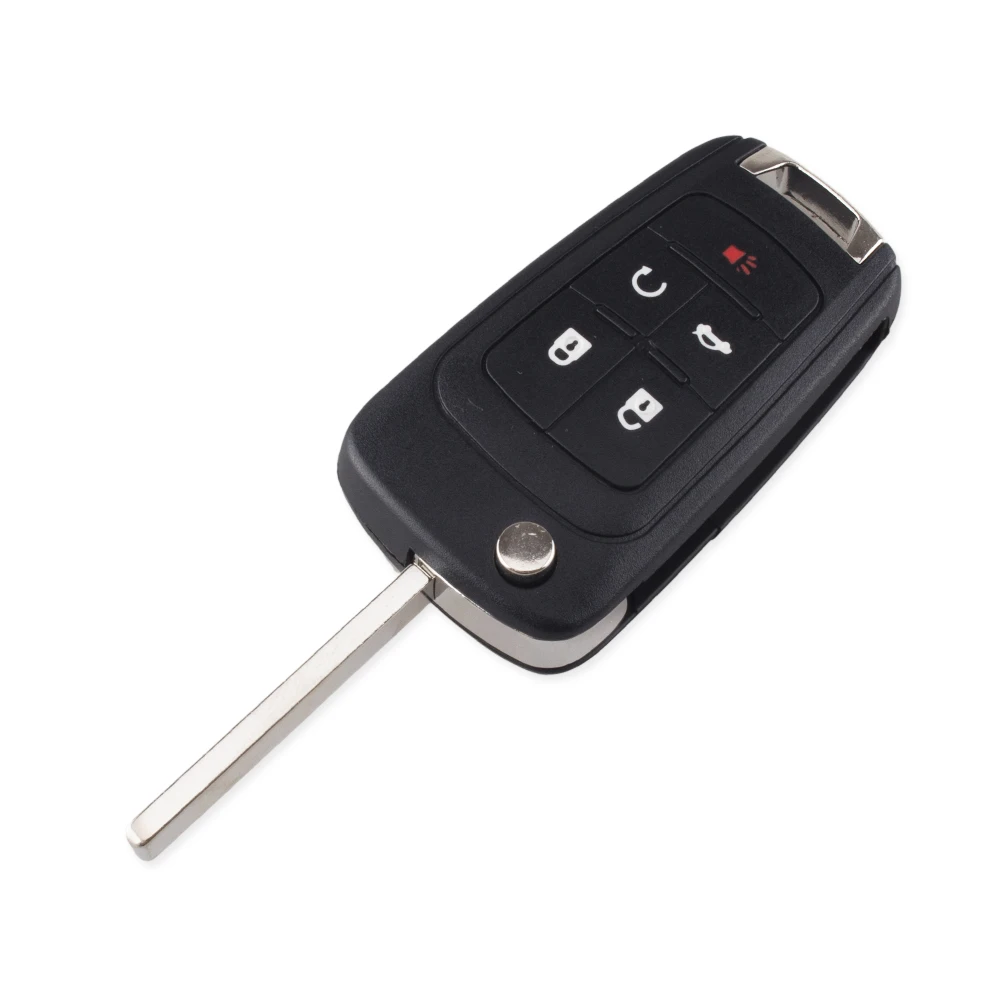 Keyyou Flip Folding Remote Car Key Shell for Chevrolet Cruze Epica Lova Camaro Impala - 2 3 4 5 Button HU100 Blade Replacement image 2