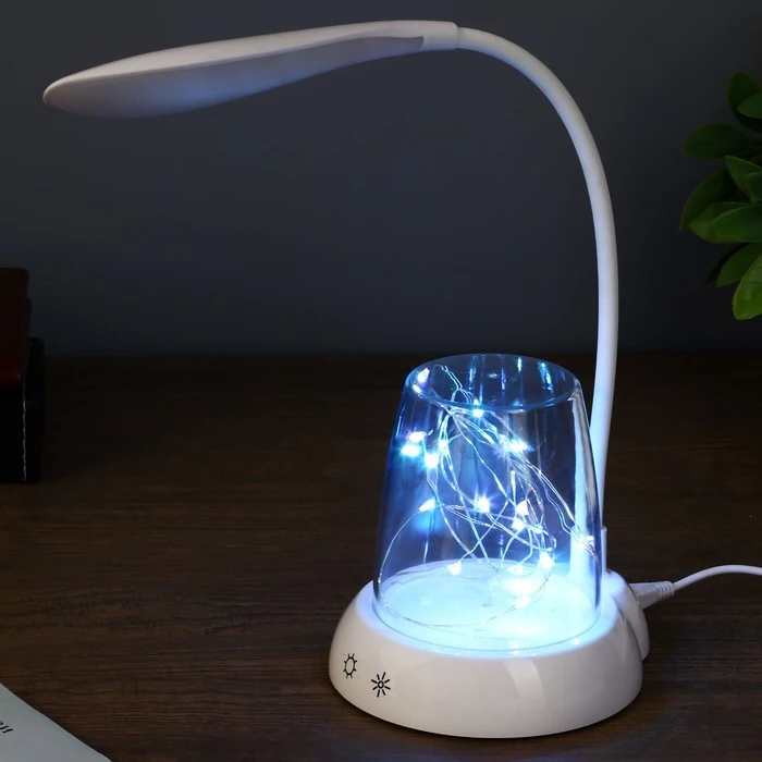 Лампа настольная с подсветкой "Энджой" 3 режима LED 7Вт белый 11х23х42 5 см. 4301350 |