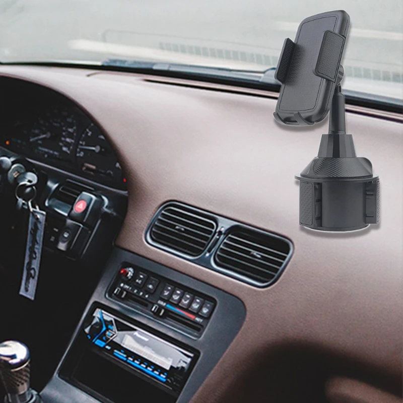 Car Cup Holder Phone Mount Adjustable SUV Truck Automobile Cup Holder Mobile Phone Cradle for Phone 12 Pro Max/XR/XS/X/1