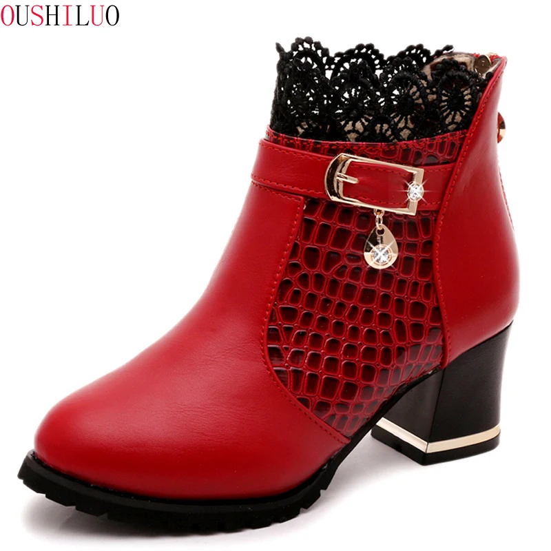 Ботинки Martin женские ботильоны из искусственной кожи с узором пикантные ботинки