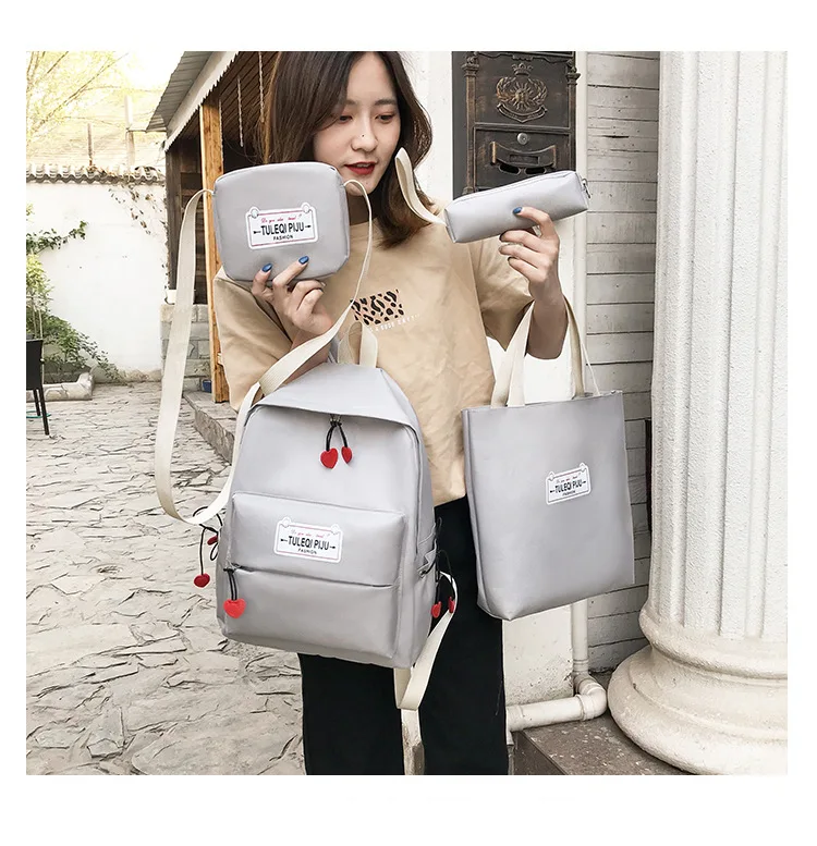 4 шт./компл. Модный женский рюкзак Оксфорд повседневные дорожные сумки школьные