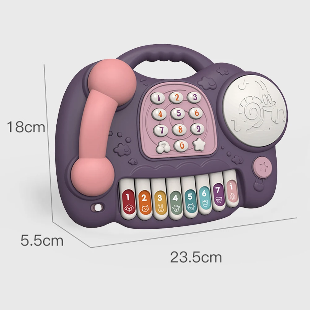 

Children's Toy Phone Infant Multifunctional Boys Girls Puzzle Early Education Sound Light Music Piano Phone