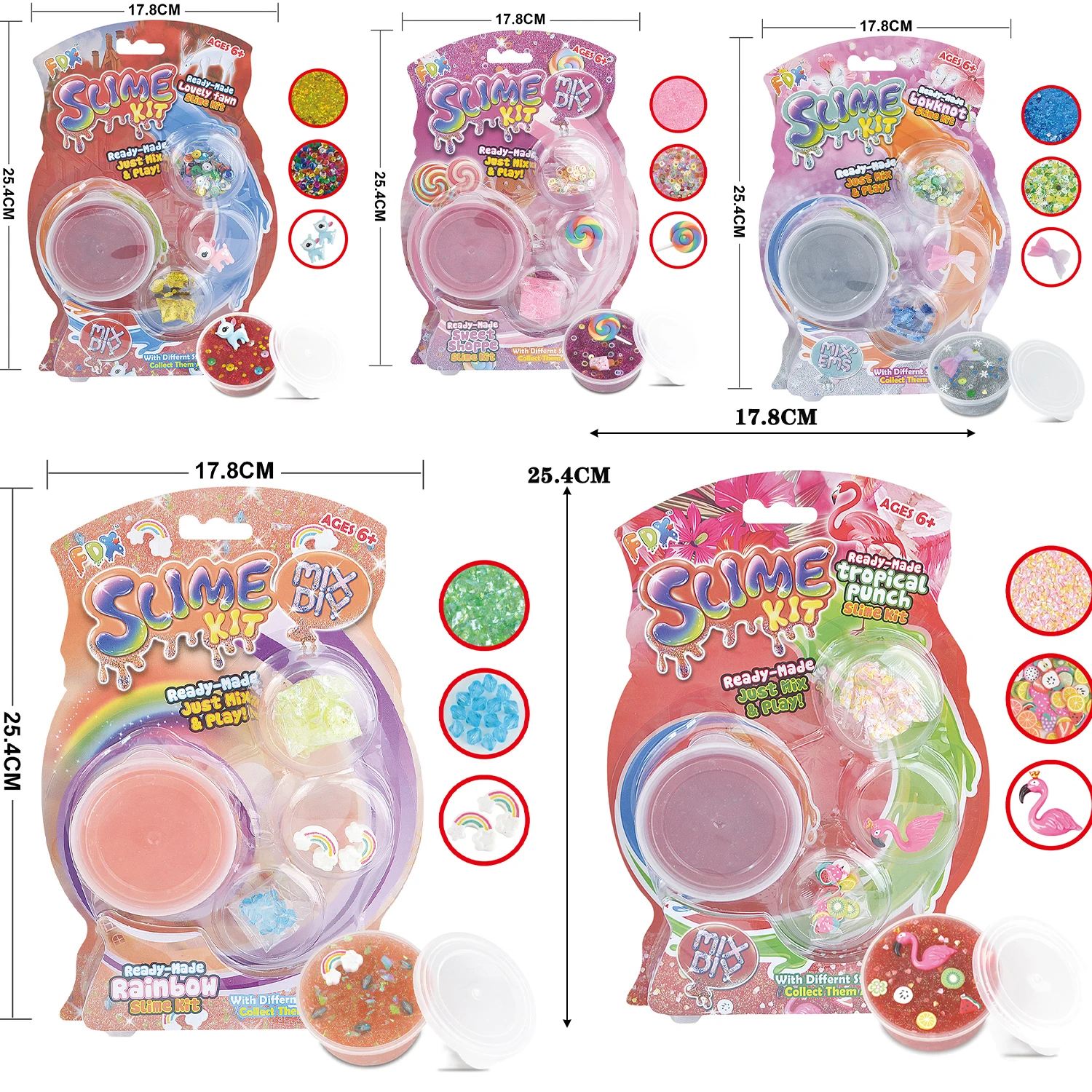 

Fdxs Slime Kit Mix Diy Unicorn Making Fluffy Slime Surprises Modeling Clay Floam for Children DIY Gift Girl Handmade Toy Scented