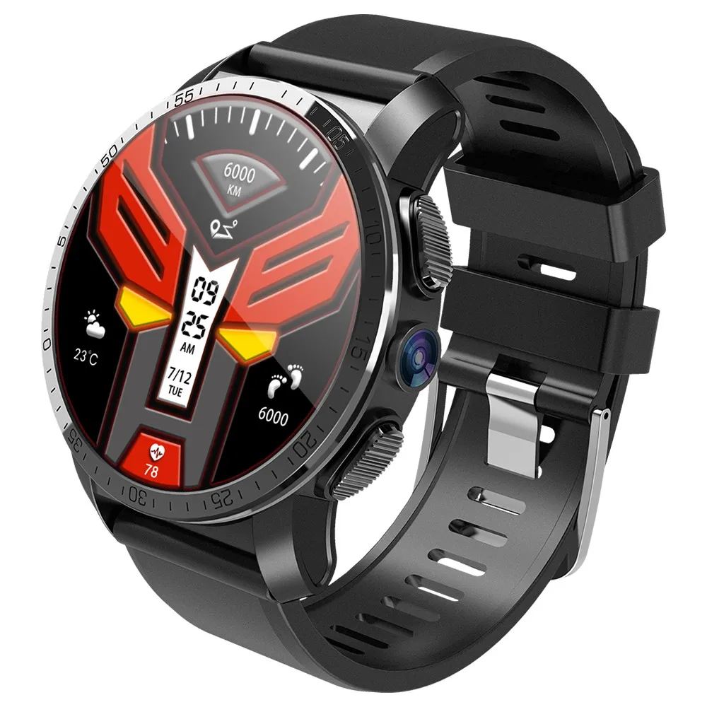 Black Makibes M3 4G MT6739+ NRF52840 с двумя ЧИПАМИ водонепроницаемые Смарт-часы-телефон Android 7,1 8 Мп камера gps 800 мАч ответ на вызов SIM TF карта - Цвет: Black