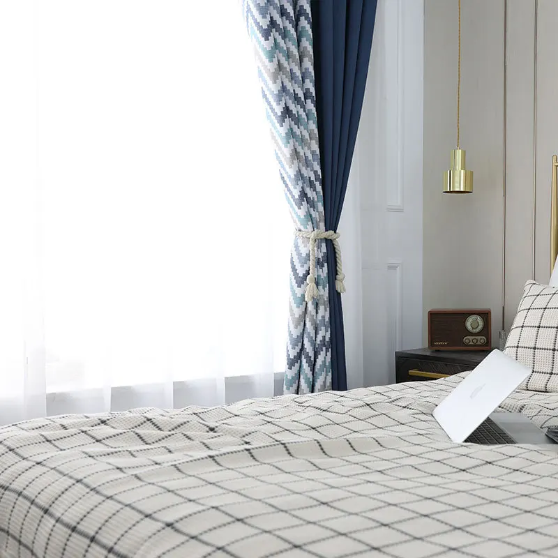 

Simple Modern High Precision Printing Shading Curtains for Living Dining Room Bedroom.