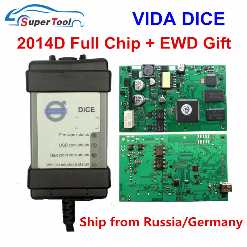 For Volvo Vida Dice Высокое качество для VOLVO VIDA DICE OBD2 полный чип для VOLVO VIDA DICE 2014D автомобильный диагностический инструмент для VOLVO VIDA DICE PRO - Цвет: For Volvo Vida Dice