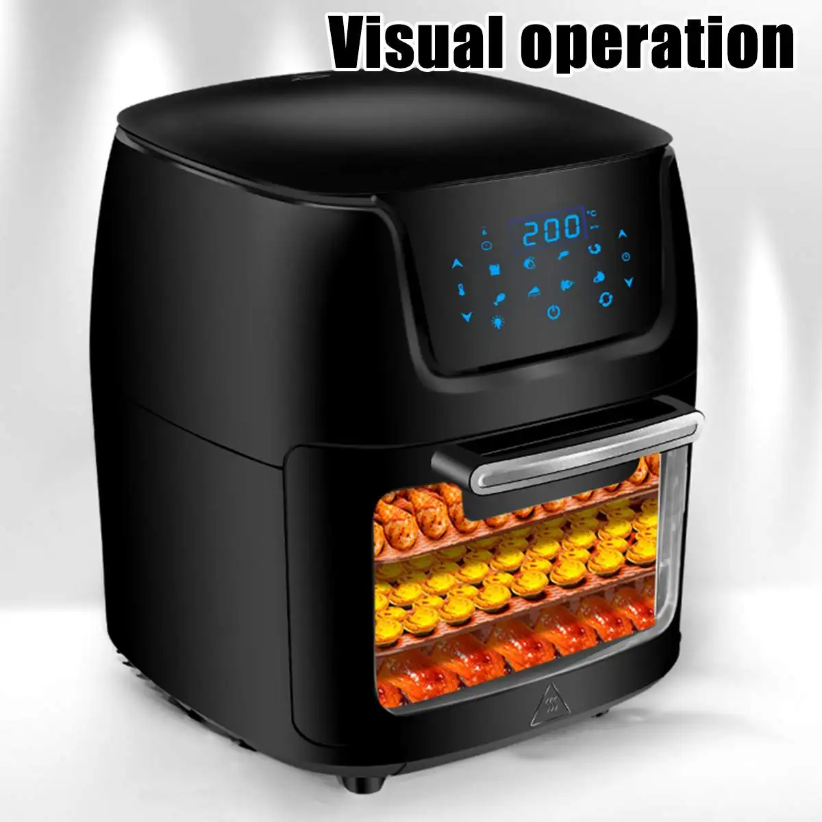 

12L Air Fryer 1800W Oil-Free Electric Digital Airfryer Rotisserie Dry Cooker Window Display Baking Cooking Appliances CF12